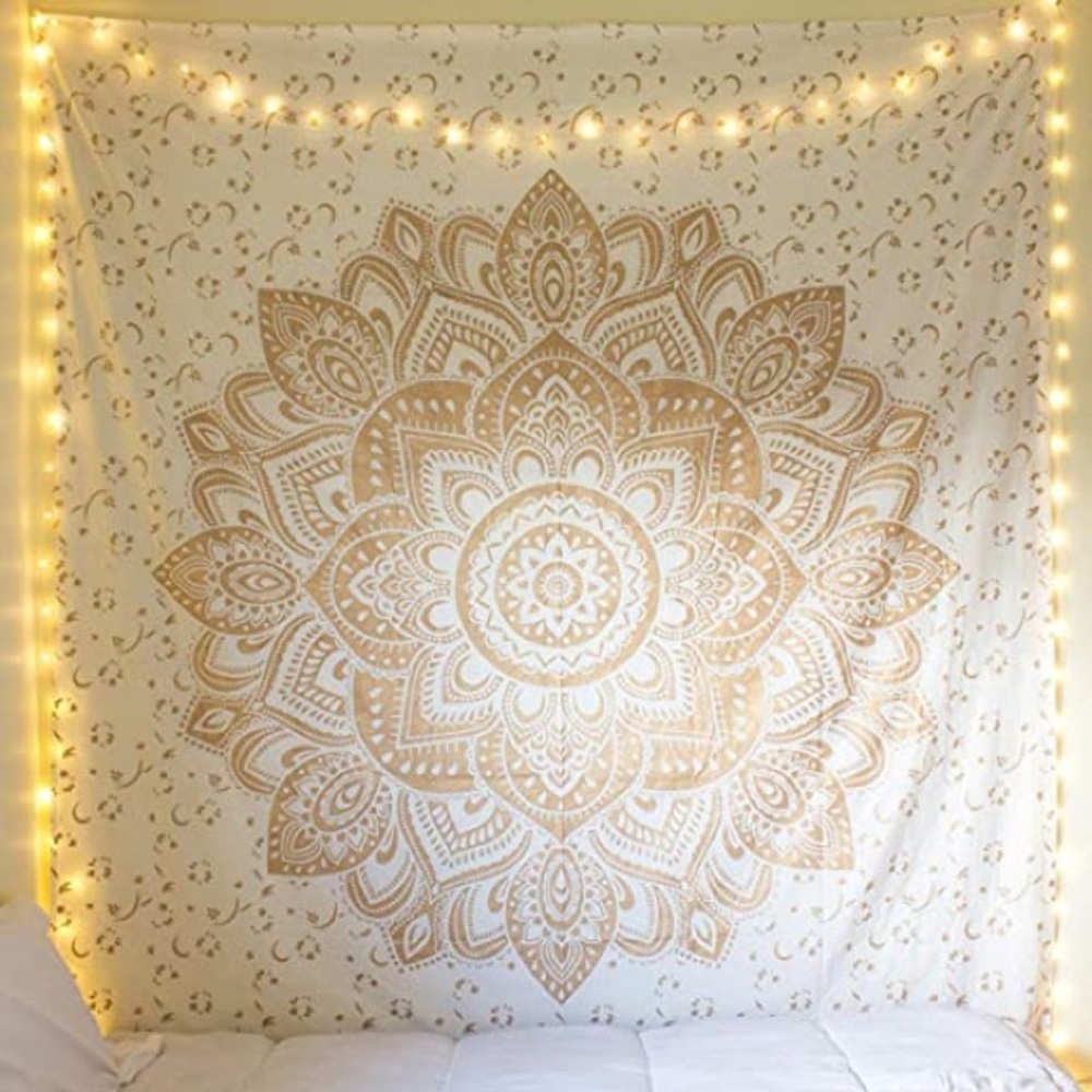 NEVER USED- Gold Mandala Tapestry